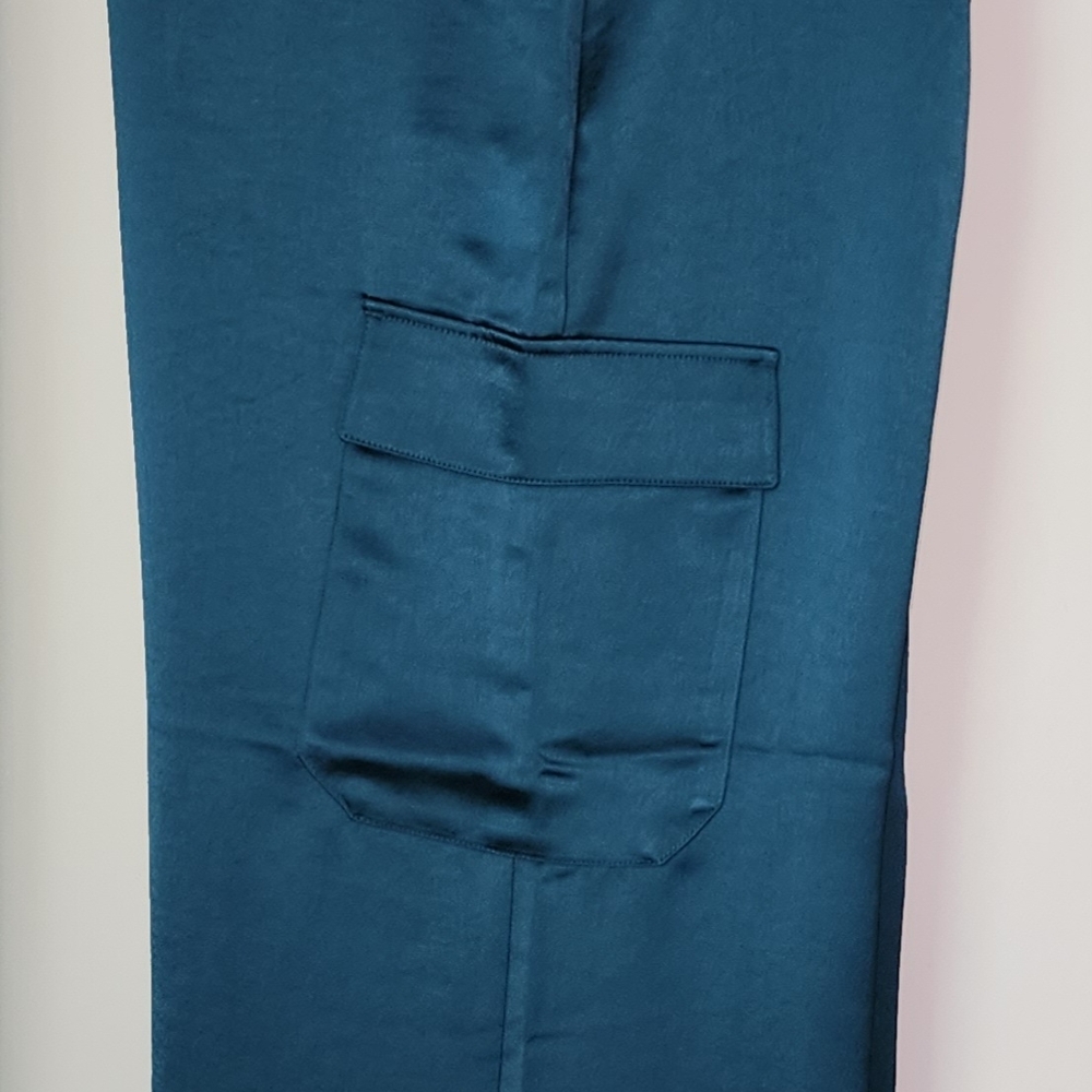 Express Teal Cargo Pants NWOT SIZE 12 SHORT